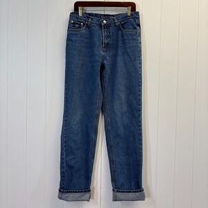 VTG Cowgirl Up Womens Western Indie Long Denim Mom Jeans Size 11 Everyday Rugged